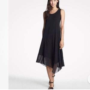 eileen fisher asymmetrical dress EILEEN FISHER Viscose-Jersey Asymmetrical Tank Dress